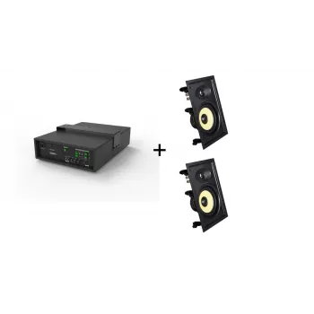 Vivolink Audiopack Subwoofer + 2 x premium in-wall speakers (Limited Bundle Pack Offer) Black Wired 110 W