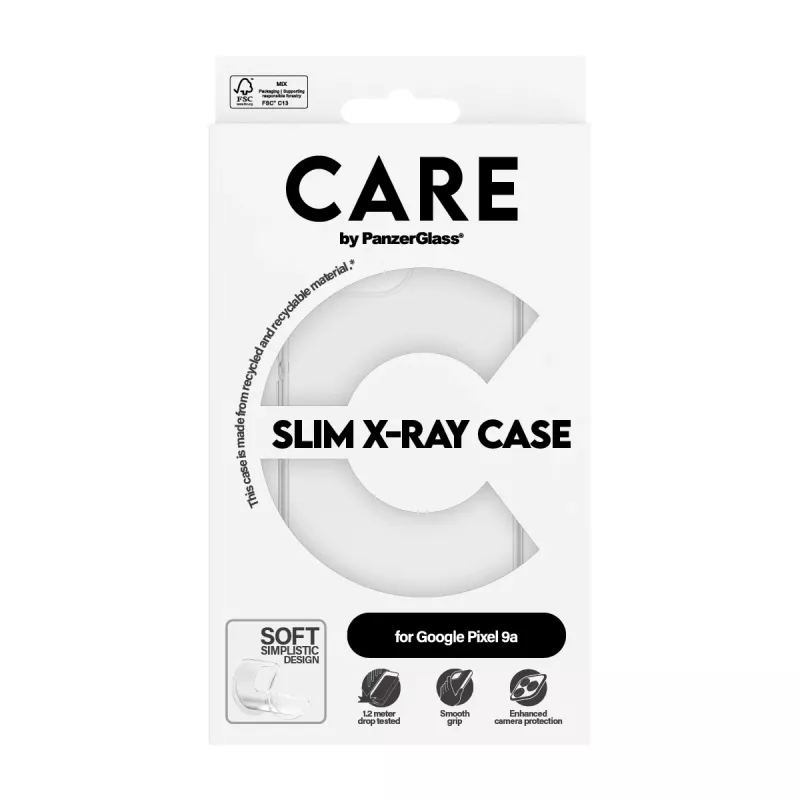 PanzerGlass CARE™ by ® X-Ray Case Google Pixel 9a, Cover, Google, Google - New Pixel 8a 5G, Transparent