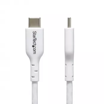 StarTech.com 1m (3.3ft) White USB-C Charging Cable 2-Pack, USB C Cable, USB 2.0 Type-C Laptop Charger Cord, 60W 3A Power Delivery, TPE Jacket, USB-C Data Transfer Cable, M/M