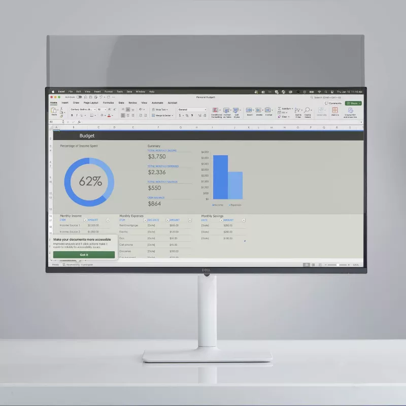 StarTech.com Magnetic Monitor Privacy Screen for 24 inch 16:10 Display, Removable Filter, Anti-Glare/Glossy Sides, Blue Light Reducing Screen Protector Film, TAA