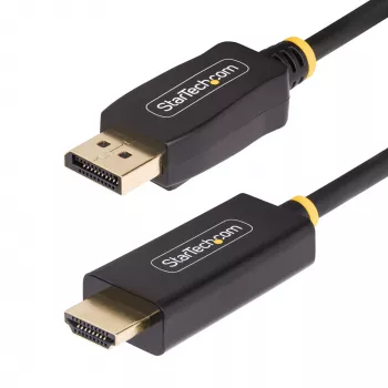 StarTech.com 4m DisplayPort to HDMI Adapter Cable, 4K 60Hz with HDR, DP to HDMI 2.0b, Active Video Converter, DisplayPort Desktop to HDMI Monitor