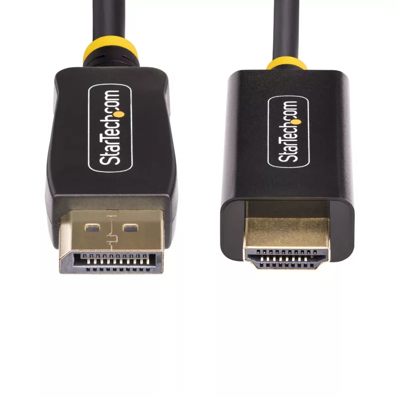 StarTech.com 4m DisplayPort to HDMI Adapter Cable, 4K 60Hz with HDR, DP to HDMI 2.0b, Active Video Converter, DisplayPort Desktop to HDMI Monitor