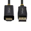 StarTech.com 2m DisplayPort to HDMI Adapter Cable with Gripping Connectors, 4K 60Hz, HDR, Uni-Directional DP to HDMI Video Converter, DP Desktop to HDMI Monitor