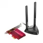 TP-Link AX3000 Wi-Fi 6 Bluetooth 5.0 PCIe Adapter, Internal, Wireless, PCI Express, WLAN / Bluetooth, 2402 Mbit/s, Black, Red