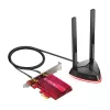 TP-Link AX3000 Wi-Fi 6 Bluetooth 5.0 PCIe Adapter, Internal, Wireless, PCI Express, WLAN / Bluetooth, 2402 Mbit/s, Black, Red