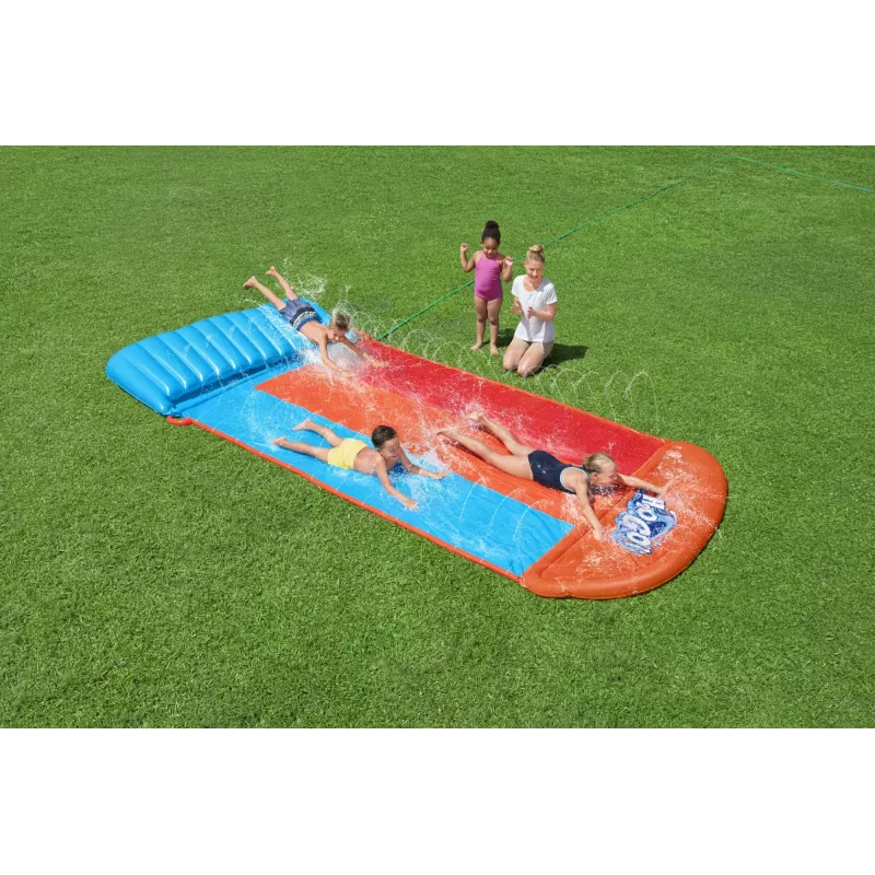 Bestway H2OGO! Triple Water Slide with Tsunami Splash Ramp 4.88 m