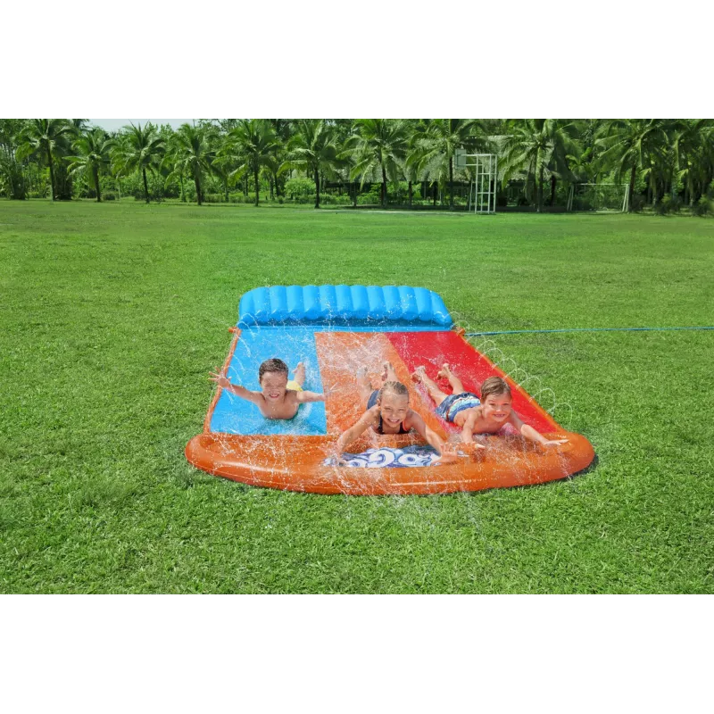 Bestway H2OGO! Triple Water Slide with Tsunami Splash Ramp 4.88 m