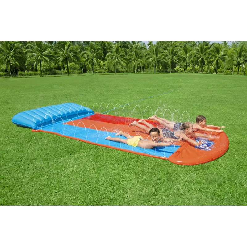Bestway H2OGO! Triple Water Slide with Tsunami Splash Ramp 4.88 m