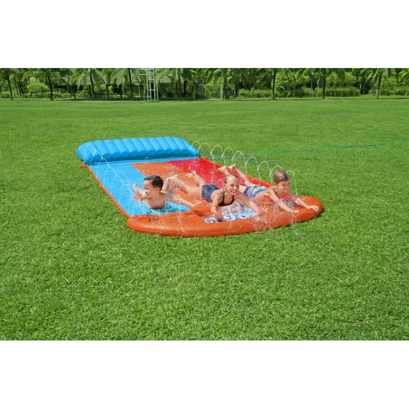 Bestway H2OGO! Triple Water Slide with Tsunami Splash Ramp 4.88 m