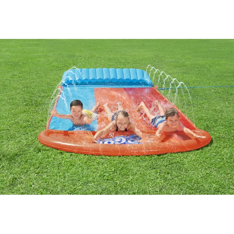 Bestway H2OGO! Triple Water Slide with Tsunami Splash Ramp 4.88 m