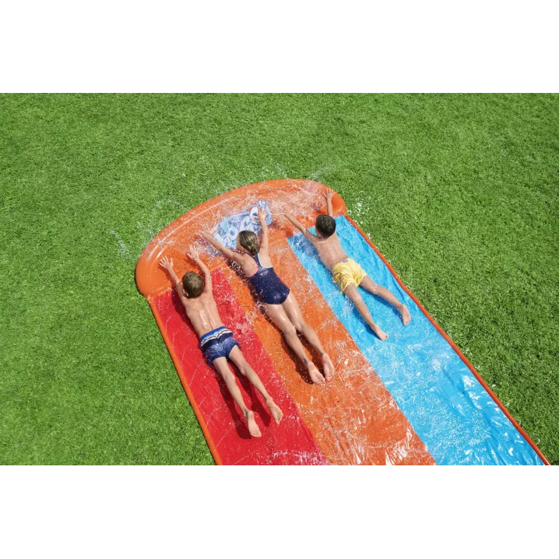 Bestway H2OGO! Triple Water Slide with Tsunami Splash Ramp 4.88 m