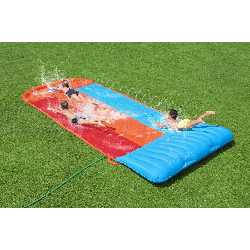 Bestway H2OGO! Triple Water Slide with Tsunami Splash Ramp 4.88 m