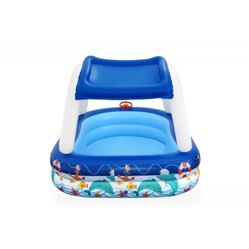 Bestway Sea Captain Inflatable Family Pool with UV Careful Sunshade
