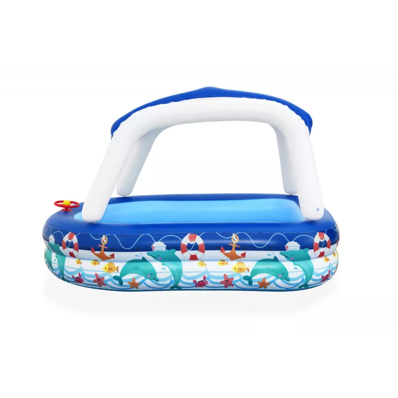 Bestway Sea Captain Inflatable Family Pool with UV Careful Sunshade
