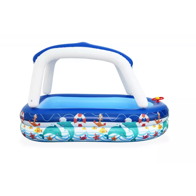 Bestway Sea Captain Inflatable Family Pool with UV Careful Sunshade
