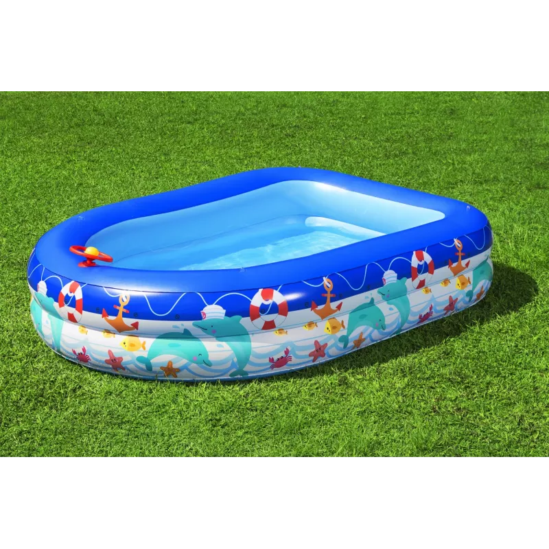 Bestway Sea Captain Inflatable Family Pool with UV Careful Sunshade