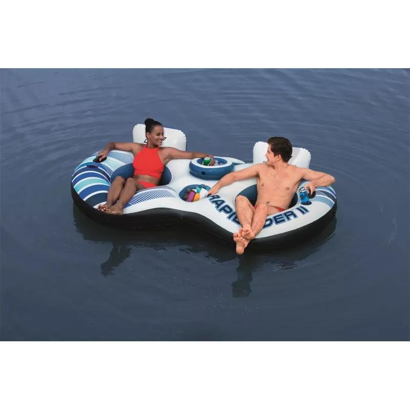 Bestway Hydro-Force Rapid Rider II Double River Tube, Multicolour, Floating tube, Pattern, Boy/Girl, 180 kg, 2 person(s)