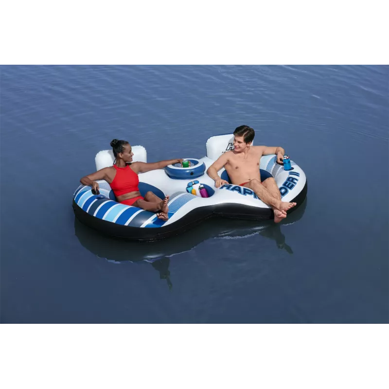 Bestway Hydro-Force Rapid Rider II Double River Tube, Multicolour, Floating tube, Pattern, Boy/Girl, 180 kg, 2 person(s)
