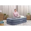 Bestway Tritech Air Mattress Twin with Built-in AC Pump and Antimicrobial Coating 1.91 m x 97 cm x 51 cm