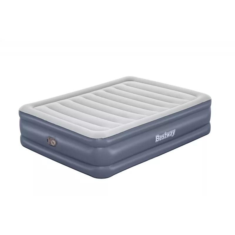 Bestway Tritech Air Mattress Queen with Built-in AC Pump and Antimicrobial Coating 2.03 m x 1.52 m x 51 cm