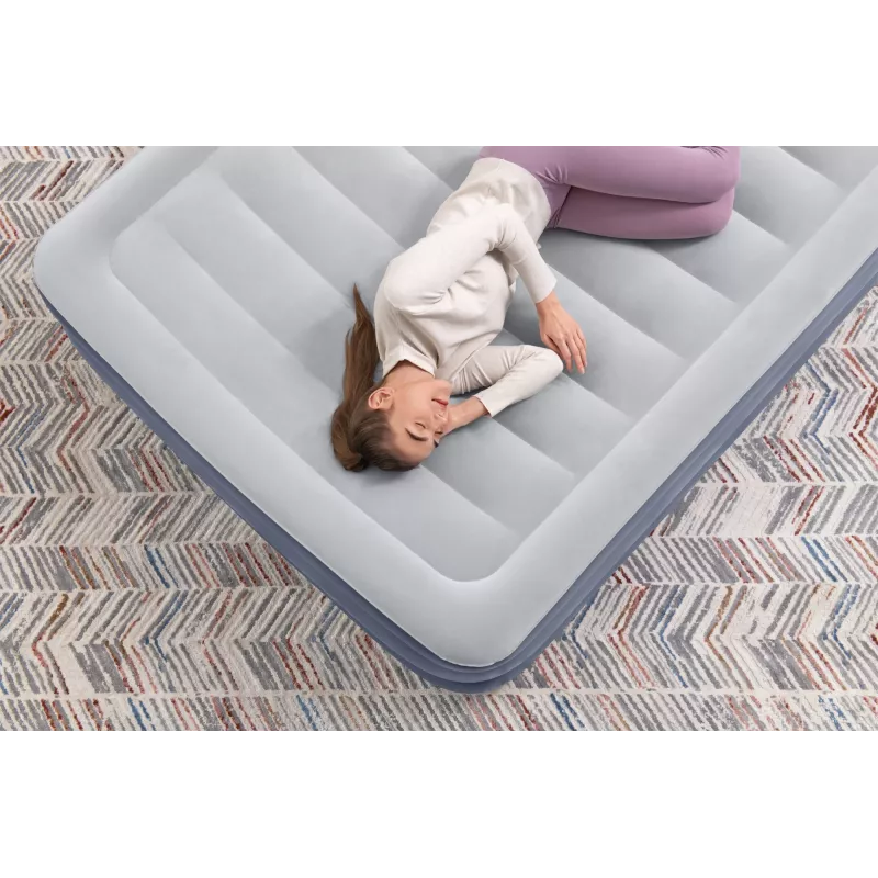 Bestway Tritech Air Mattress Queen with Built-in AC Pump and Antimicrobial Coating 2.03 m x 1.52 m x 51 cm