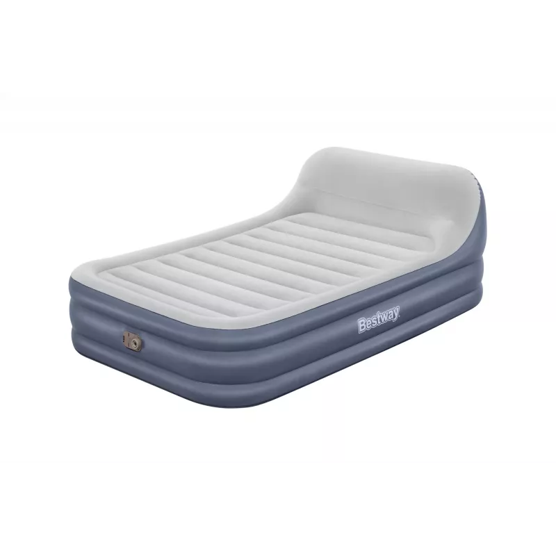 Bestway Tritech SleekFlow Headboard Air Mattress Queen with Built-in AC Pump and Antimicrobial Coating 2.26 m x 1.52 m x 84 cm