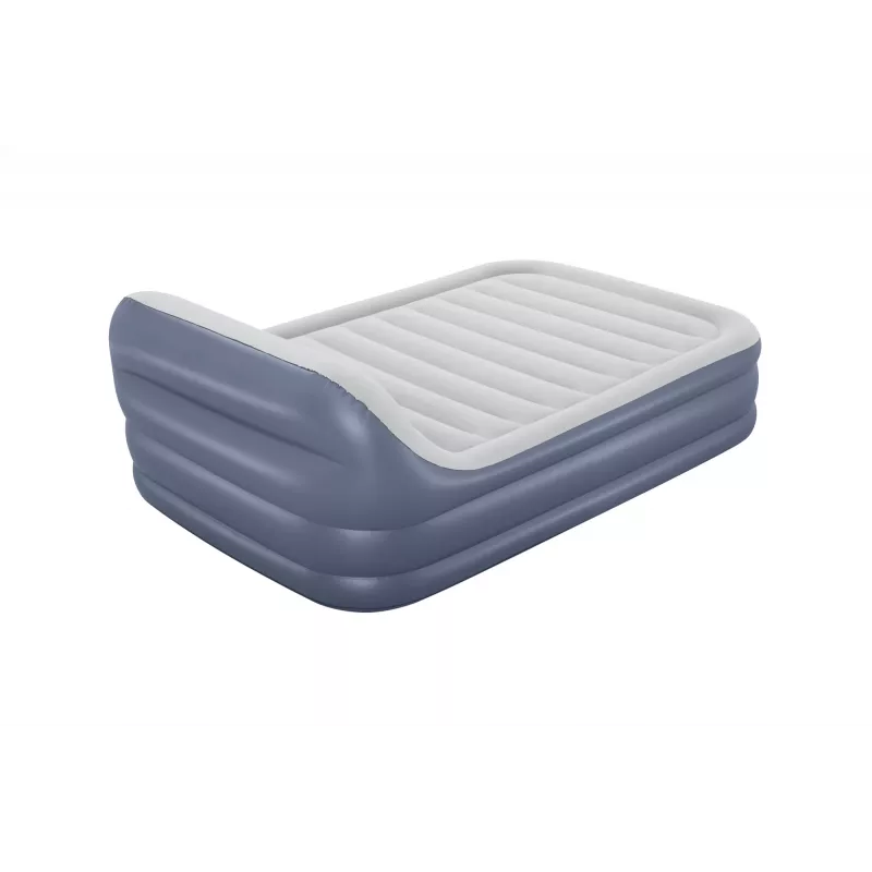 Bestway Tritech SleekFlow Headboard Air Mattress Queen with Built-in AC Pump and Antimicrobial Coating 2.26 m x 1.52 m x 84 cm