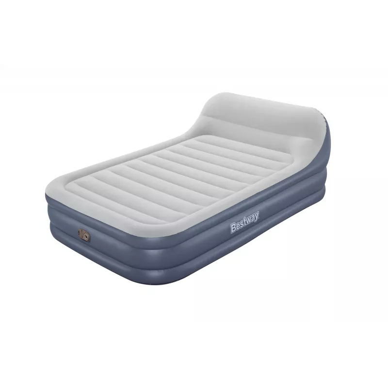 Bestway Tritech SleekFlow Headboard Air Mattress Queen with Built-in AC Pump and Antimicrobial Coating 2.26 m x 1.52 m x 84 cm