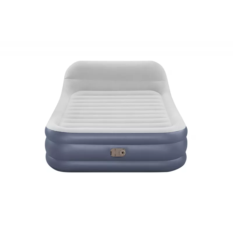 Bestway Tritech SleekFlow Headboard Air Mattress Queen with Built-in AC Pump and Antimicrobial Coating 2.26 m x 1.52 m x 84 cm