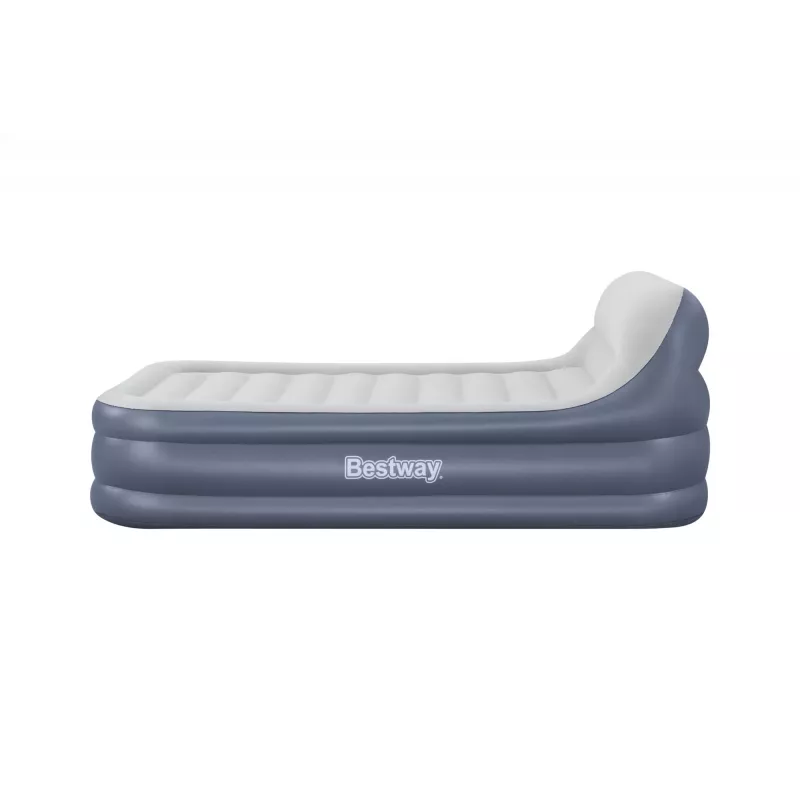 Bestway Tritech SleekFlow Headboard Air Mattress Queen with Built-in AC Pump and Antimicrobial Coating 2.26 m x 1.52 m x 84 cm
