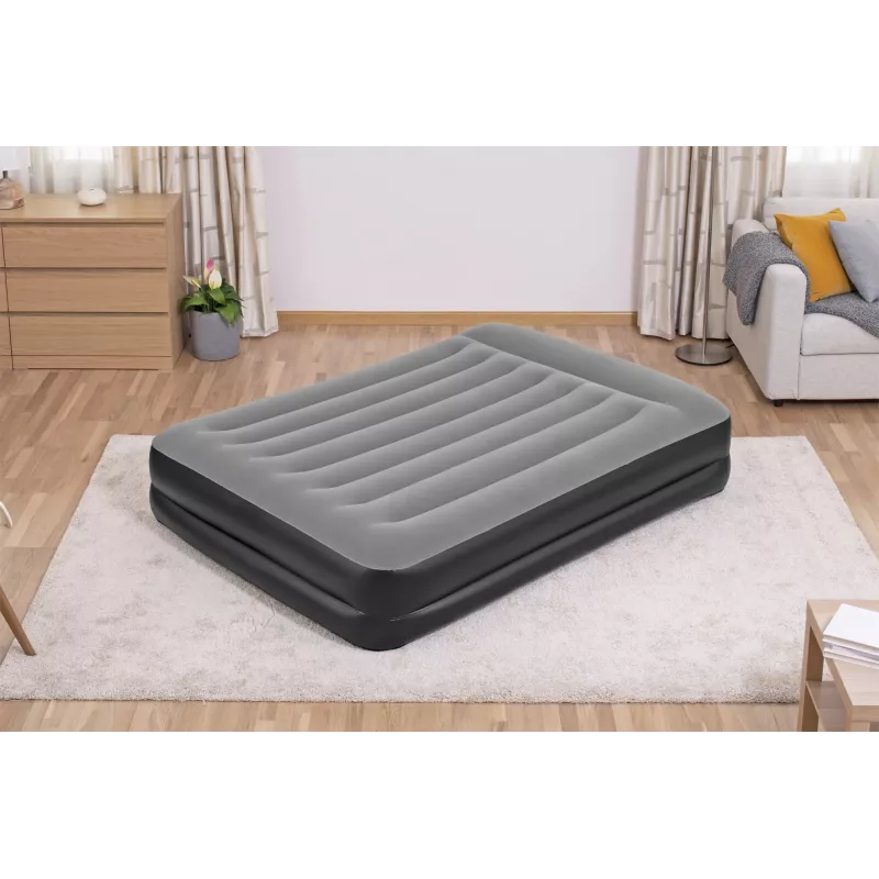 Bestway Tritech Air Mattress Queen with Built-in AC Pump and Antimicrobial Coating 2.03 m x 1.52 m x 46 cm