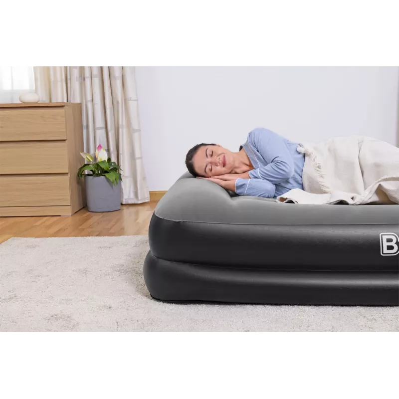 Bestway Tritech Air Mattress Queen with Built-in AC Pump and Antimicrobial Coating 2.03 m x 1.52 m x 46 cm