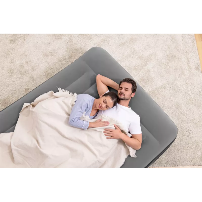 Bestway Tritech Air Mattress Queen with Built-in AC Pump and Antimicrobial Coating 2.03 m x 1.52 m x 46 cm