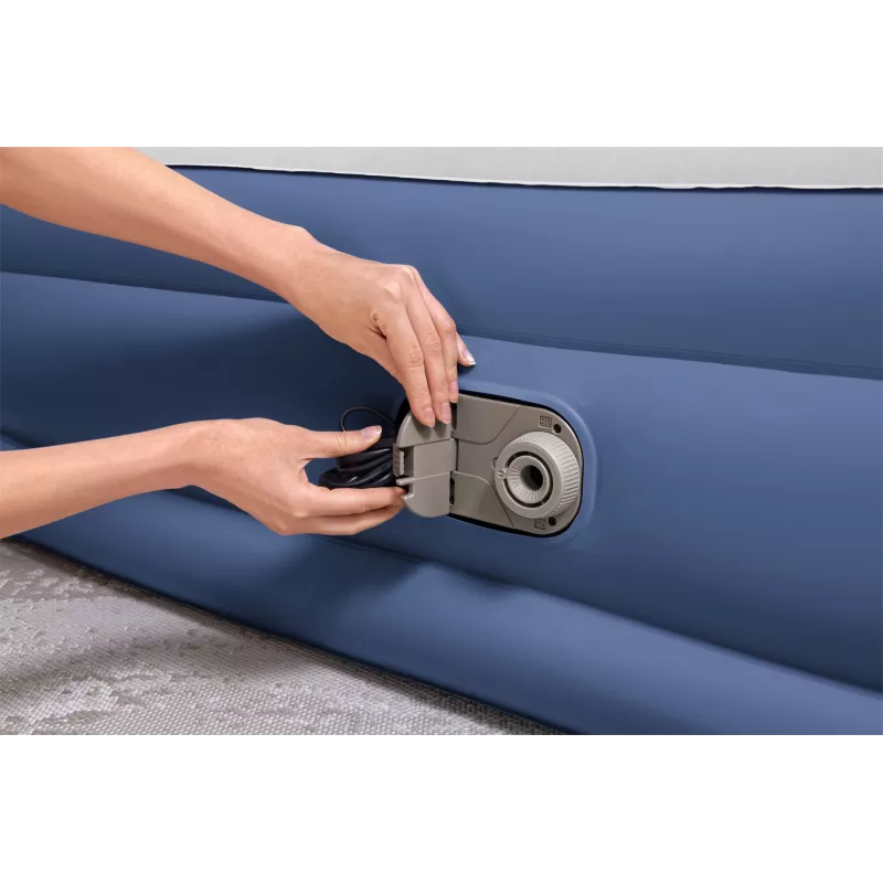 Bestway Tritech Air Mattress Queen with Built-in AC Pump and Antimicrobial Coating 2.03 m x 1.52 m x 46 cm