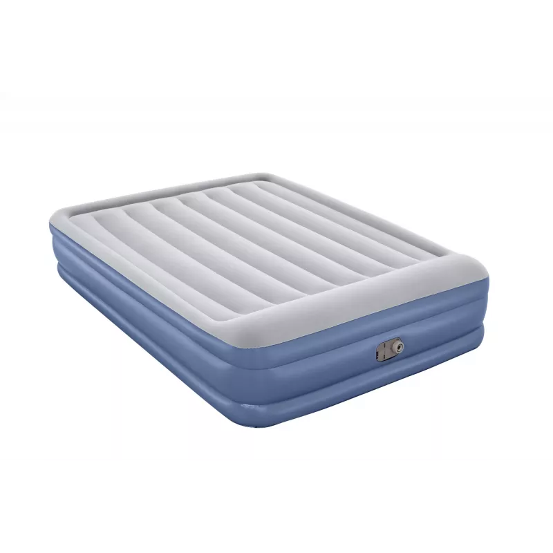 Bestway Tritech Air Mattress Queen with Built-in AC Pump and Antimicrobial Coating 2.03 m x 1.52 m x 46 cm