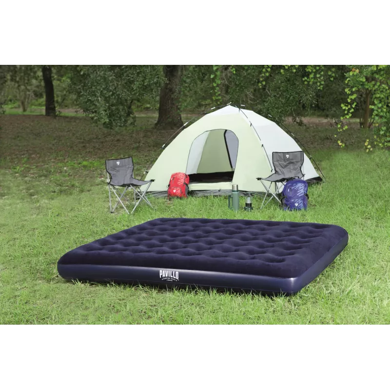 Bestway Flocked Airbed - King - 2.03m x 1.83m x 22cm, Double mattress