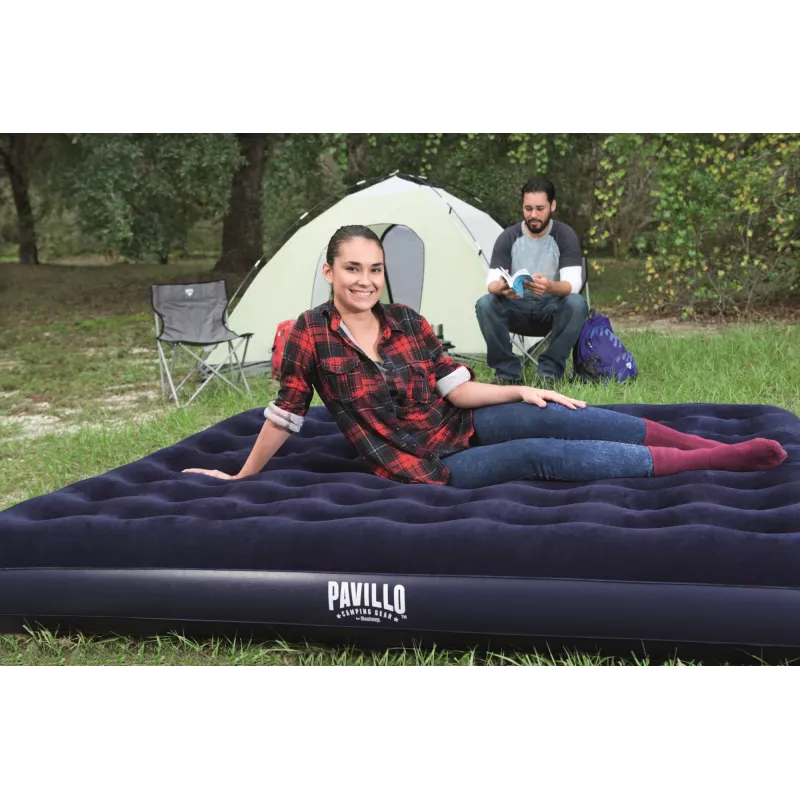Bestway Flocked Airbed - King - 2.03m x 1.83m x 22cm, Double mattress