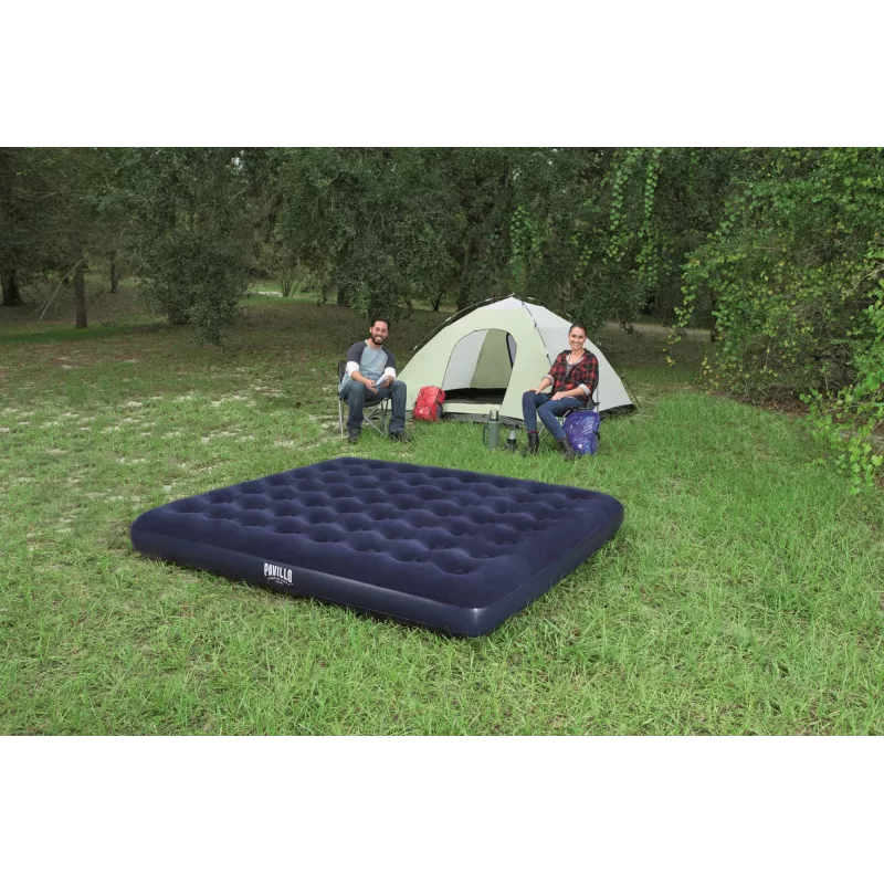 Bestway Flocked Airbed - King - 2.03m x 1.83m x 22cm, Double mattress