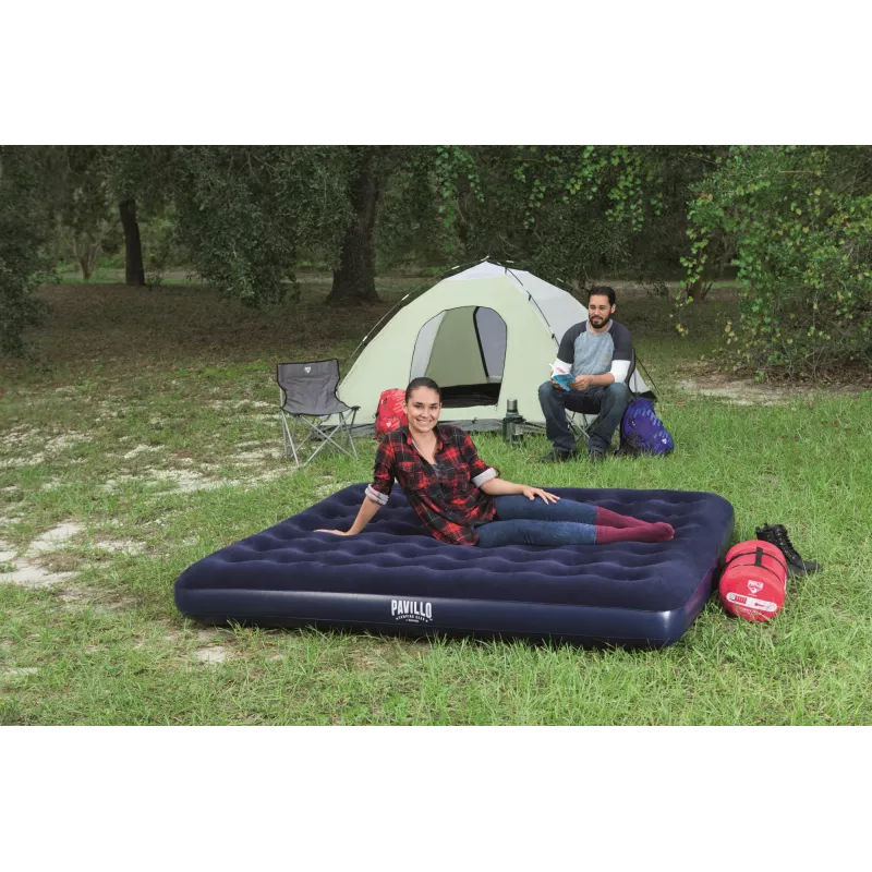 Bestway Flocked Airbed - King - 2.03m x 1.83m x 22cm, Double mattress