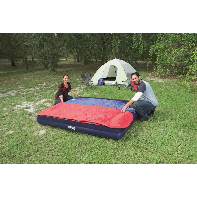 Bestway Flocked Airbed - King - 2.03m x 1.83m x 22cm, Double mattress