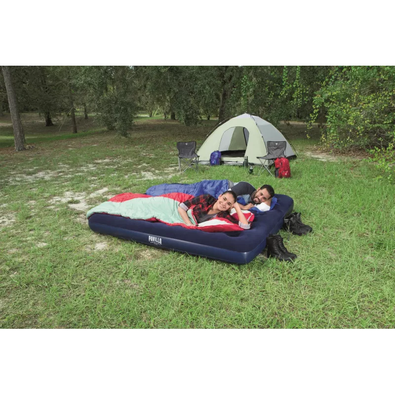 Bestway Flocked Airbed - King - 2.03m x 1.83m x 22cm, Double mattress