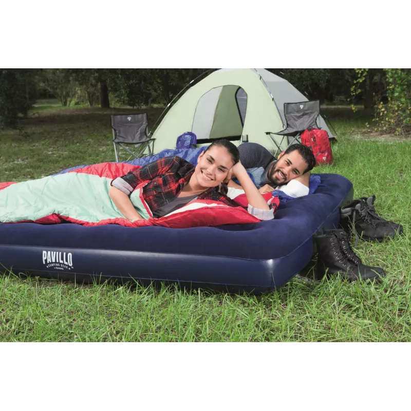 Bestway Flocked Airbed - King - 2.03m x 1.83m x 22cm, Double mattress