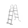 Bestway Flip & Lock Above Ground Pool Ladder 1.07 m, Ladder, Grey, Metal, 150 kg, 3 steps, 107 cm