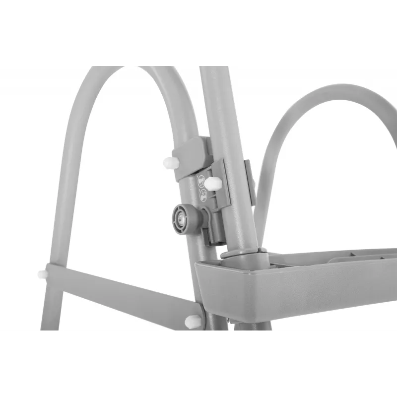 Bestway Flip & Lock Above Ground Pool Ladder 1.07 m, Ladder, Grey, Metal, 150 kg, 3 steps, 107 cm