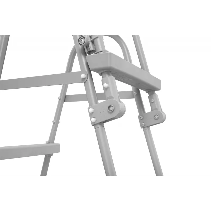 Bestway Flip & Lock Above Ground Pool Ladder 1.07 m, Ladder, Grey, Metal, 150 kg, 3 steps, 107 cm