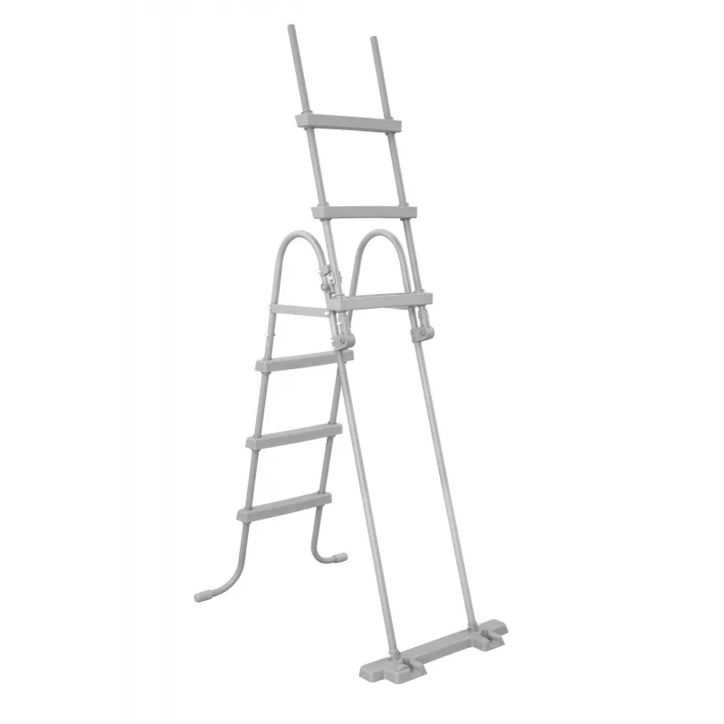 Bestway Flip & Lock Above Ground Pool Ladder 1.07 m, Ladder, Grey, Metal, 150 kg, 3 steps, 107 cm