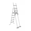 Bestway Flip & Lock Above Ground Pool Ladder 1.32 m, Ladder, Grey, Metal, Plastic, 150 kg, 4 steps, EN16582