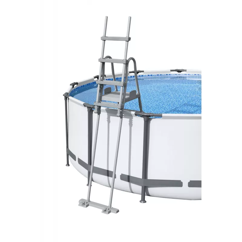 Bestway Flip & Lock Above Ground Pool Ladder 1.32 m, Ladder, Grey, Metal, Plastic, 150 kg, 4 steps, EN16582