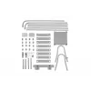 Bestway Flip & Lock Above Ground Pool Ladder 1.32 m, Ladder, Grey, Metal, Plastic, 150 kg, 4 steps, EN16582