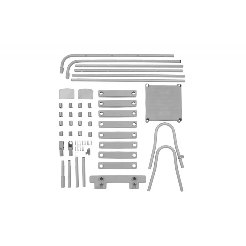 Bestway Flip & Lock Above Ground Pool Ladder 1.32 m, Ladder, Grey, Metal, Plastic, 150 kg, 4 steps, EN16582